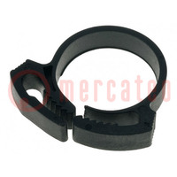 Fixing clamp; ØBundle : 18.5÷21mm; W: 5.9mm; polyamide; black