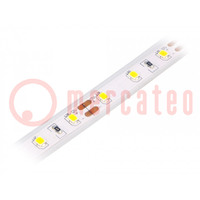 LED szalag; fehér meleg; 2835; 12V; LED/m: 60; 10mm; IP65; 120°