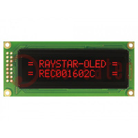 Display: OLED; alfanumerico; 16x2; Dim: 85x36x10mm; rosso; PIN: 16