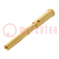 Contact; female; gold-plated; 0.75mm2; crimped; for cable