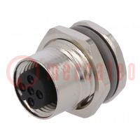 Presa; M12; PIN: 5; femmina; codice B-Profibus; saldatura; IP67