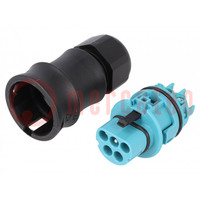 Connector: circular; plug; RST; male; PIN: 5; silver plated; 20A