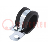 Fixing clamp; ØBundle : 19÷20.6mm; W: 13mm; steel; SL; W1; DIN 3016