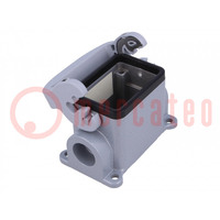 Enclosure: for HDC connectors; size 6; Locking: with latch; M20