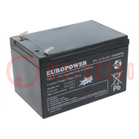 Batt: Blei-; 12V; 12Ah; AGM; wartungsfrei; 151x98x98mm; EPL