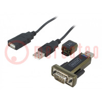 USB-RS232 converter; chipset PL2303GT; Set: adapter; 0,8m