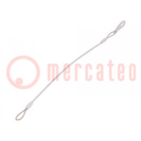 Retaining cable; Plating: PVC; stainless steel; 320mm