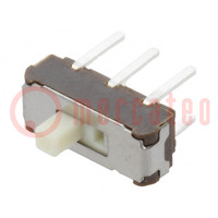 Switch: slide; Pos: 2; DPDT; 0.3A/6VDC; ON-ON; THT; Leads: for PCB