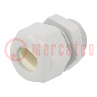 Cable gland; M20; 1.5; IP65; polyamide; grey; Holes no: 1; 14x6mm