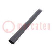 Heat shrink sleeve; glued; 4: 1; 24mm; L: 1.2m; black; polyolefine