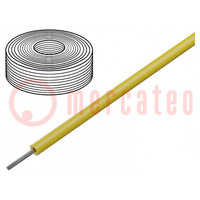 Wire; stranded; Cu; silicone; yellow; 150°C; 600V; 3m; 10AWG; elastic