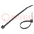 Cable tie; L: 100mm; W: 3.6mm; polyamide; 177N; black; Ømax: 21mm