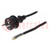 Cable; 3x1mm2; CEE 7/7 (E/F) plug,wires,SCHUKO plug; rubber; 5m