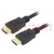 Cable; HDMI 2.0; HDMI enchufe,ambos lados; PVC; 0,5m; negro; 30AWG