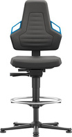 Krzesło Nexxit 3, ze ślizgacz., Supertec., uchwyty niebiesk.