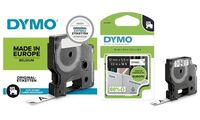 DYMO D1 Schriftbandkassette schwarz/weiß, 12 mm x 3,5 m (80916957)