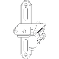 Produktbild zu MACO RUSTICO Ladenkreuzband BLR gekröpft Gr. 0, verstellbar, schwarz (208750)