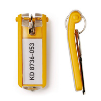 DURABLE "KEY CLIP" brelok do kluczy / brelok do kluczy z napisem | żółty