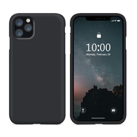 1_Cyoo Liquid Silikon Hülle iPhone 12 mini Schwarz