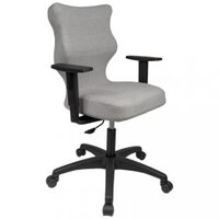 Krzesło obrotowe biurowe Entelo Duo Black, rozmiar 6, szary melanż