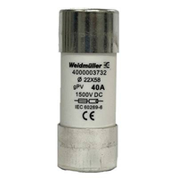 WEIDMÜLLER 4000003732 FUSE WSFL 22X58 40A 1K5V GPV MICRO-FUSIBLE CONTENU 10 PC(S)