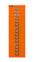 Bisley MultiDrawer™, 39er Serie, DIN A4, 15 Schubladen, orange