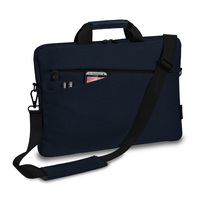 PEDEA Laptoptasche 17,3 Zoll (43,9cm) FASHION Notebook Umhängetasche mit Schultergurt, blau/schwarz