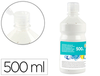 TEMPERA LIQUIDA LIDERPAPEL ESCOLAR 500 ML BLANCO