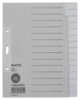 Papierregister Blanko, A5, Papier, 15 Blatt, grau
