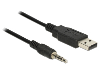 DeLOCK 1.8m USB2.0-A/3.5mm audio kabel 1,8 m USB Type-A Zwart