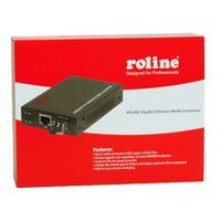 ROLINE Gigabit Converter, incl. mini GBIC, RJ45 to LC convertitore multimediale di rete