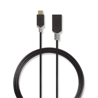 Nedis CCBP61710AT015 USB Kabel USB 3.2 Gen 1 (3.1 Gen 1) 0,15 m USB C USB A Anthrazit