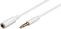 Goobay Headphone and Audio AUX Extension Cable, 4-pin 3.5 mm Slim, CU, 0.5m