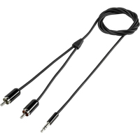 SpeaKa Professional SP-7870480 câble audio 0,8 m 2 x RCA 3,5mm Noir