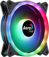 Aerocool DUO12 PC Fan 12cm ARGB LED Dual Ring Antivibration 6 Pins Black