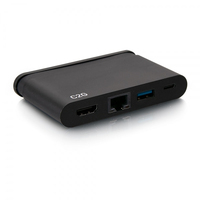 C2G Base compacta USB-C 4 en 1 con alimentación HDMI, USB-A, Ethernet y USB-C de hasta 100 W - 4K 30 Hz