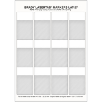 Brady ELAT-27-361-1 nyomtató címke Átlátszó, Fehér Öntapadós nyomtatócimke