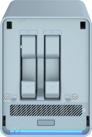 QNAP QMiroPlus-201W NAS Desktop Eingebauter Ethernet-Anschluss Blau J4125