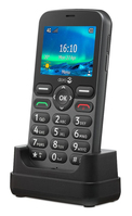 Doro 5860 6,1 cm (2.4") 112 g Fekete Belépő szintű telefon
