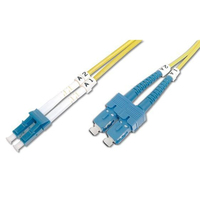 Techly 3m SC/LC OS2 kabel optyczny Żółty