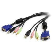 Câble pour Switch KVM VGA avec USB et Audio et Micro - 1.80m