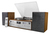 Soundmaster PL895 Plattenspieler Audio-Plattenspieler mit Riemenantrieb Holz Halbautomatisch
