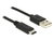 DeLOCK 0.5m, USB2.0-A/USB2.0-C USB-kabel 0,5 m USB A USB C Zwart