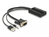 DeLOCK 64172 adaptador de cable de vídeo 0,25 m HDMI tipo A (Estándar) VGA (D-Sub) + 3.5mm + USB Type-A Negro