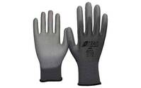 5-Finger-Nylon/PU Handschuh Nitras 6205, grau, Gr.M/7 grau, Nylon, Polyurethan (PU)-Beschichtung, Strickbund, EN 388 (41