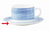 Kaffeeuntertasse 14 cm aus Opalglas Form Brush - Blue / Blau von Arcoroc