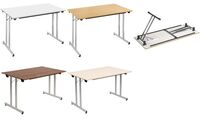 SODEMATUB Table pliante TPMU168WA, 1.600 x 800 mm,walnut/alu (71220181)