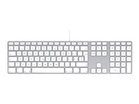 LMP USB Keyboard with numeric Keypad WKB-1243, 110 keys, 2x USB Port, Aluminium, Swiss German, USB