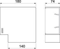 REHAU 17010381410 VLAKKE HOEK SIGNA 70X130 R9001