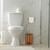 Relaxdays Toilettenpapierhalter Bambus, Klopapierhalter fürs Bad, Wand, klebend, Klorollenhalter HxBxT: 4x14x9 cm, natur